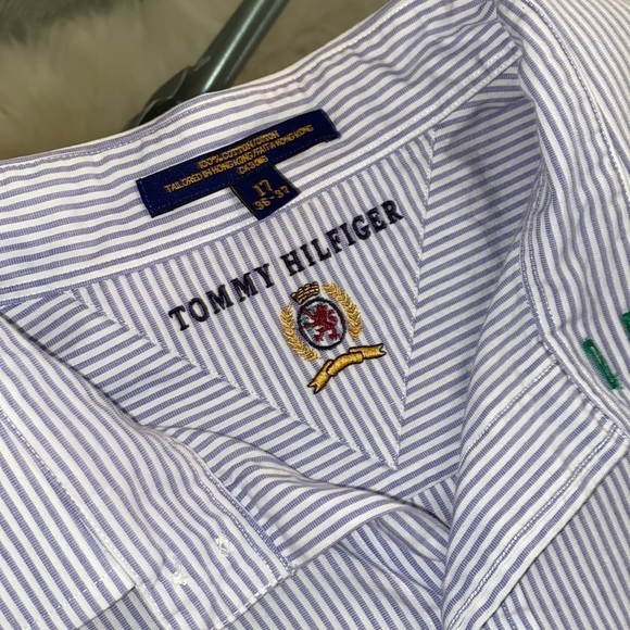 Tommy Hilfiger Striped Button Up Dress Shirt - Picture 2 of 4